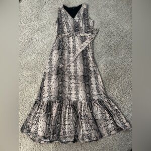 INC International Concepts Snake Print Dress - Black and Cream